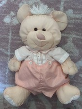 Vintage 1980s Fisher Price Puffalump Peach Orange Puppy Dog Plush Stuffed
