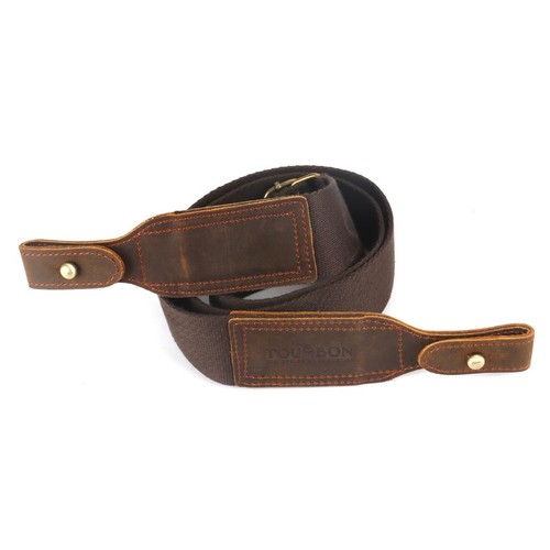 TOURBON Hunting Rifle Sling Webbing Shotgun Strap Adjustable Leather Buckle - Picture 3 of 24