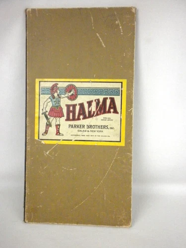 Vintage 1916 Parker Bros. HALMA Game Board ONLY- Roman Centurion Label