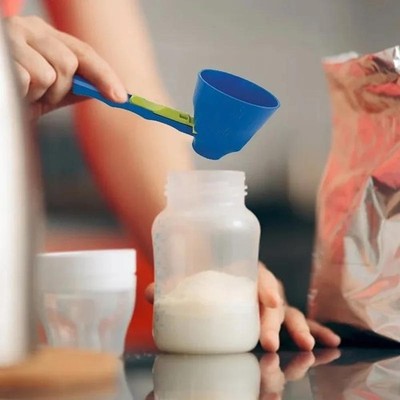Mess-free Protein Powder Scoop Sliding Funnel Milk Supplements Kitchen Tool