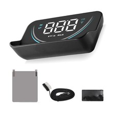 Car Hud Display Obd2 Connected Speed Rpm Temp Voltage Mileage Monitor With Alarm