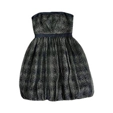 Nine West Dress Size 6 Strapless Black Metallic WhimsiGoth