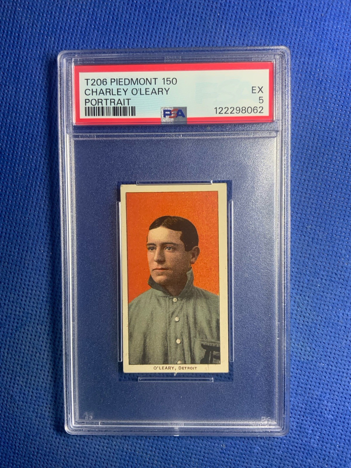 1909 - T206 - Piedmont 150 - Charley O'Leary - Portrait - PSA 5