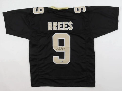 Drew Brees NEW ORLEANS SAINTS Signed Black Custom Football Jersey - BECKETT COA
