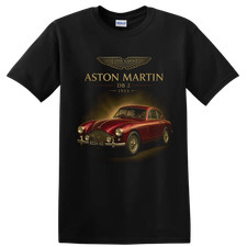 Aston Martin DB2 1955 Classic Car Vintage Red Coupe Graphic T Shirt Retro Tee