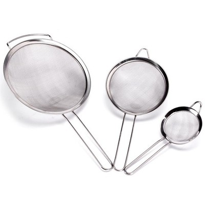 MSV Küchensieb Set 8/14/18 cm Passiersieb Edelstahl Nudelsieb Abtropfsieb