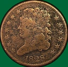 1828 Classic Head Half Cent — photo from another recent sale