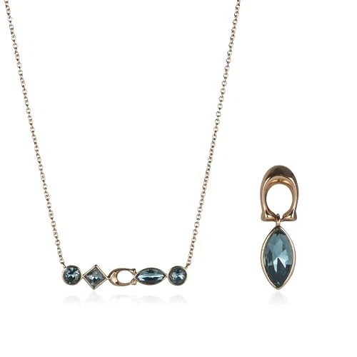 [Coach] Set collana e orecchini in ottone 37450358GLD401 [Importazione parall...