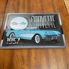 Lot of 2 Vintage Tin Signs – Corvette & James Dean