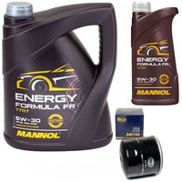 MotoröL Set Mannol 5W30 6 Liter + ÖLfilter Sm 158 FüR Lancia Kappa Thesis 2.0