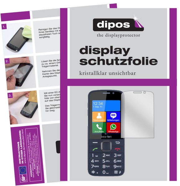 2X Schutzfolie FüR Bea-Fon SL820 Klar Displayschutzfolie Folie Display Schutz-image