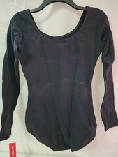 Capezio Women's Cotton Classic Long Sleeve Leotard, Black, Large  STAINED 