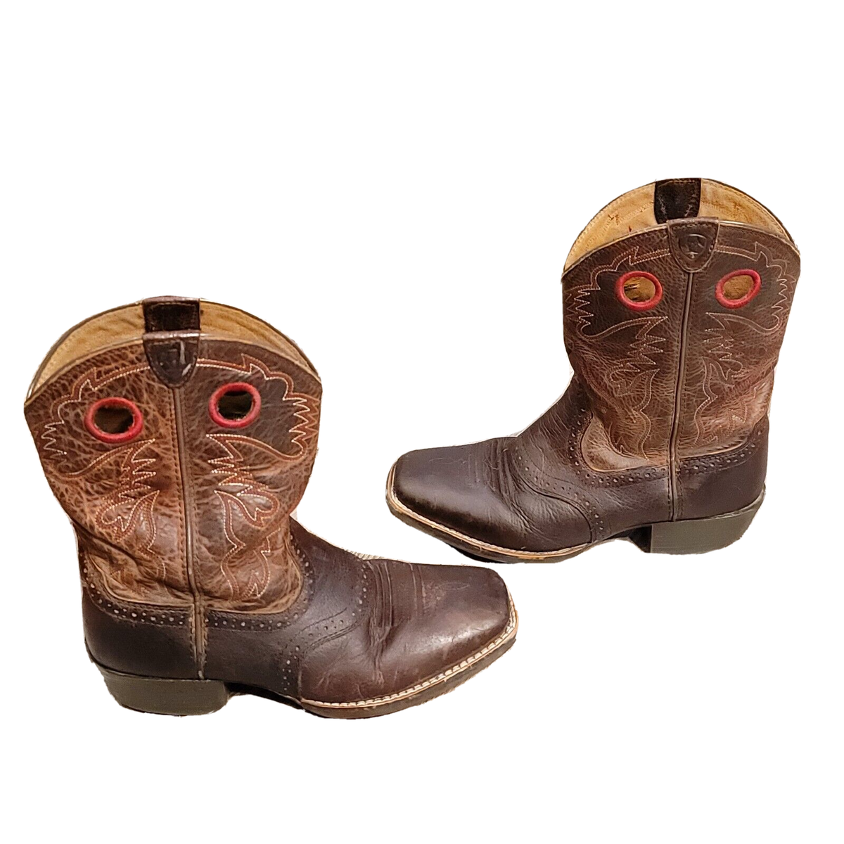 Ariat Kids Heritage Roughstock Cowboy Western Boots Brown  display picture 3