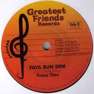 Roger Banton / Prince Theo Crisis / Faya Bun Dem Vinyl Single 7inch Greatest