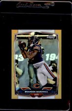 BRANDON MARSHALL 2014 TOPPS CHROME MINI GOLD REFRACTOR /10 CHICAGO BEARS *9489