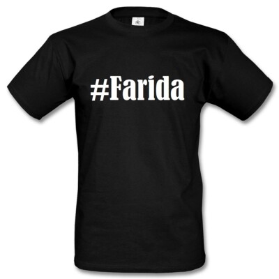 T-Shirt #Farida Hashtag Raute für Damen Herren und Kinder