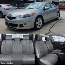 For Acura TSX 2004-2014 Custom Front & Rear Cushion 5 Seat Covers Full Set Gray