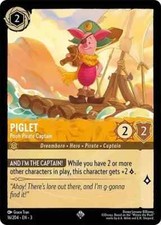PIGLET - Pooh Pirate Captain Super Rare 16/204 EN 3 Disney Lorcana INTO INKLANDS