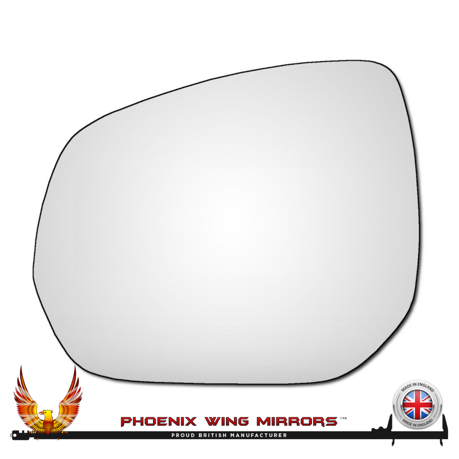For Peugeot 3008 2008-2017 Convex Wing Door Mirror Glass Left Hand Side