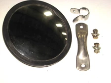 6" Black Painted Steel Round Convex Mirror Assembly, Signal-Stat # 7317
