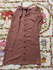 juniors forever 21 dusty pink casual long sleeve button down dress. Size large 
