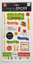 Mambi Sticks School Themed Scrapbooking Sticker Flip Pack by Me & My Big Ideas