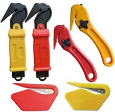 Safety Knife Moving Edge Box Opener Tape Cutter Shrink Wrap Film Blade Yellow