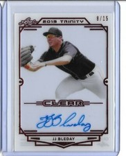 2019 Leaf Trinity JJ BLEDAY Clear Acetate Red Foil Auto RC 8/15 Reds 