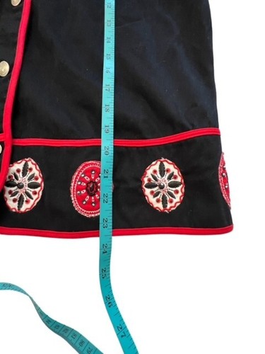Ruby Rd Embroidered Edge Beaded Jacket Snap up Size 10 Stretch BOHO Preppy EUC - Picture 9 of 17
