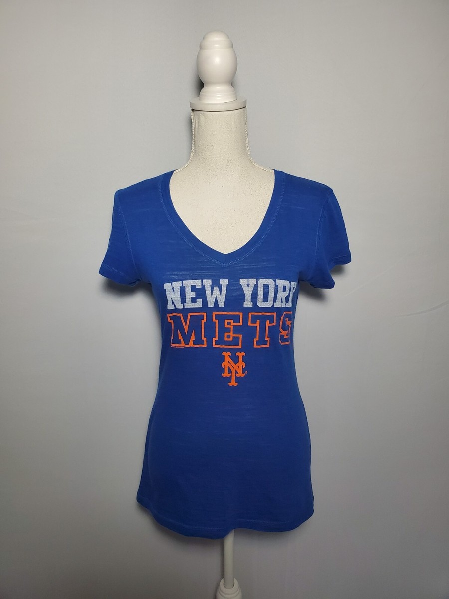 T-shirt Vintage New York Mets Soft As A Grape - Femme Taille S Bleu Royal