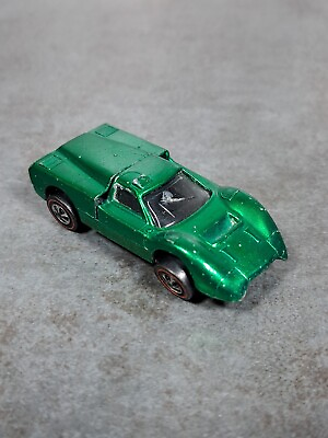#ad #ad Vintage Original 1968 Hotwheels Redline Ford J Car USA Green Vtg $34.82