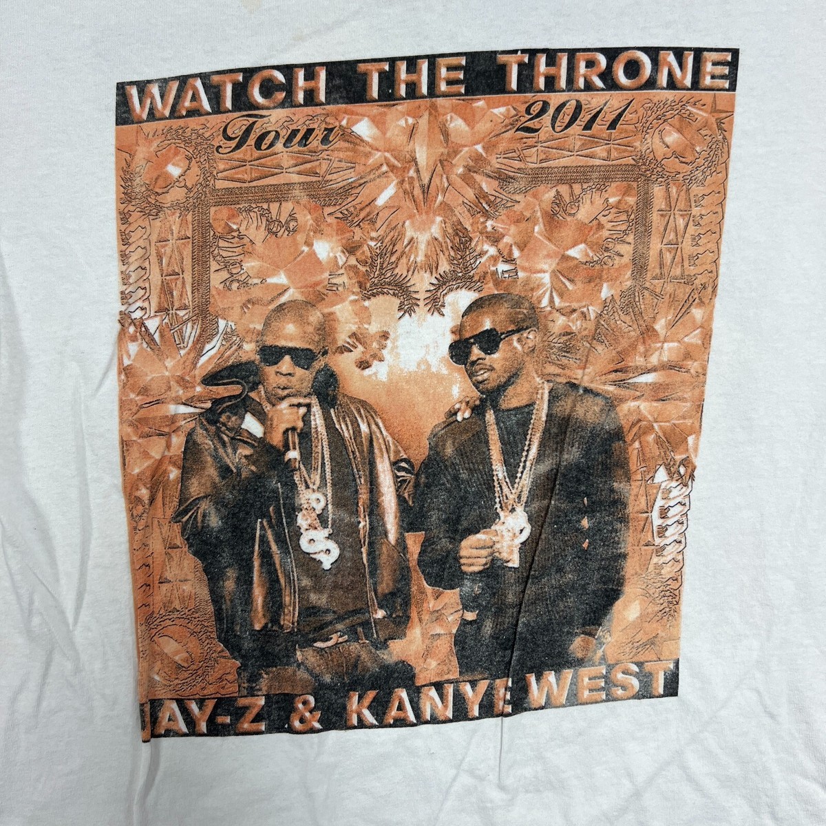 トップス JAY-Z KANYE WEST Watch The Throne Tour T Vintage Jay-Z Kanye West Watch The Throne Tour T-Shirt