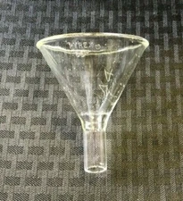 Corning Pyrex Glass 75mm Diameter Powder Filling Funnel, Damaged, 6220-75