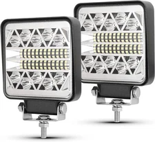 4 Inch LED Light Pods,2 Pcs Square Tractor Work Light Spot Flood Driving Small