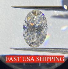 Fiery Oval Moissanite Loose Stone Certified VVS Clarity D Color