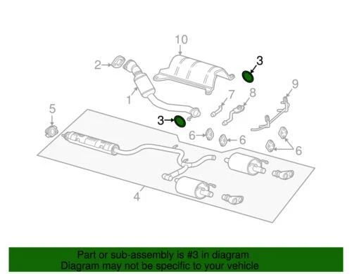 Colgador de escape genuino GM con aislantes 10056770 Foto 3 de 3