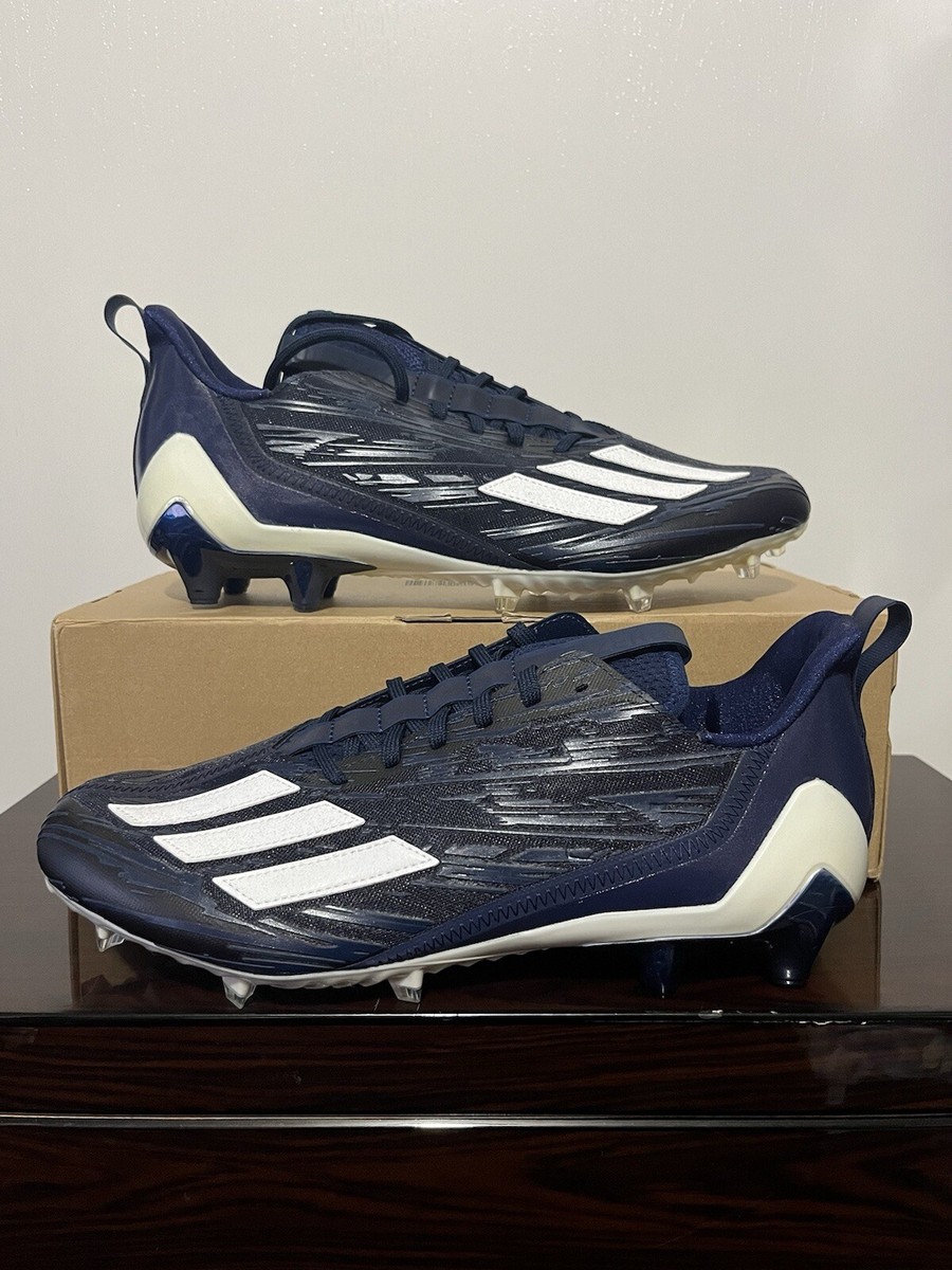 Adidas Adizero Low Top Football Cleats Team Navy Blue/White HR1604