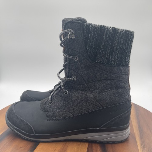 Salomon Hime Boots Womens 9 Gray Waterproof Insulated Winter Snow Clima Dry - Picture 3 of 9