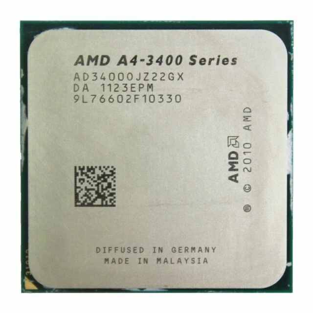 AMD A4-3400 2.7 GHz CPU A4-Series dual-core AD3400OJZ22GX Socket FM1 Processors - Image 2 of 4