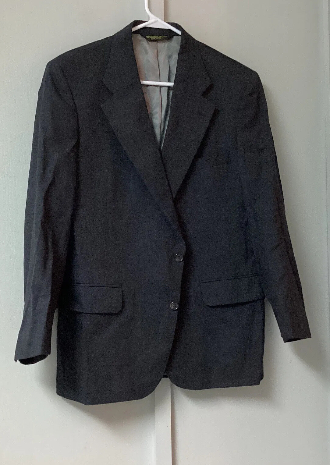 Tailors Fila Deansgate Grigio Uomo Taglia 18” Spalla Foderato Lana Busto 23”