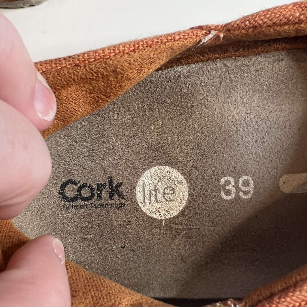 ◆OTZ SHOES◆ Lodge Suede FLOTDA3U04 OTZ 300GMS Shoes 39 Cork Lite Footbed Coral Arencio Fabric