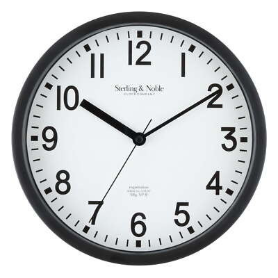 Mainstays Basic Indoor 8.78'' Black Analog Round Modern Wall Clock