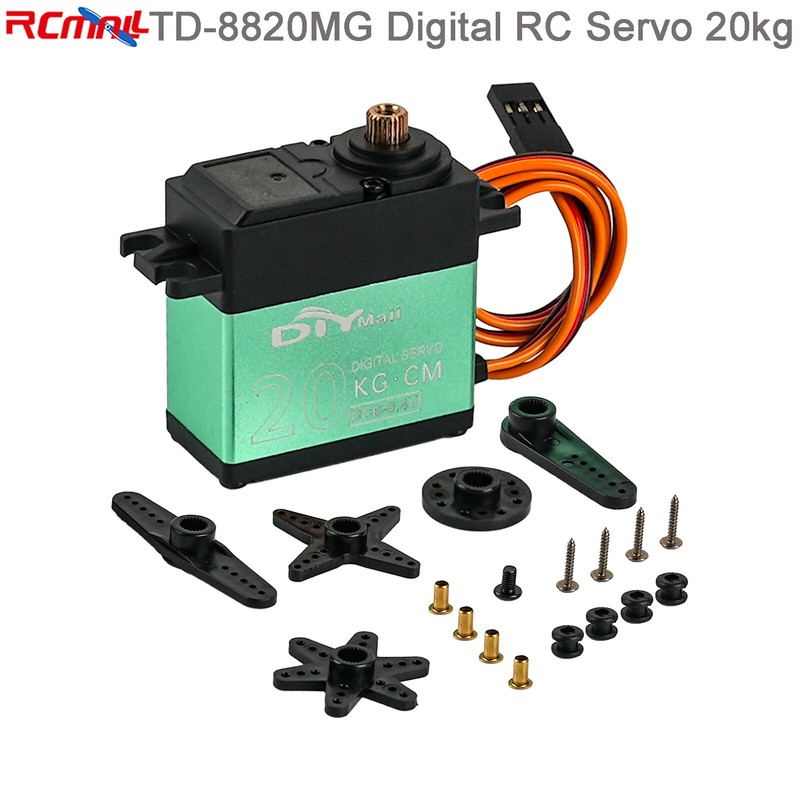 20kg TD-8820MG Metal Gear Digital RC Servo Motor 4.8-8.4V for Smart Car Robot