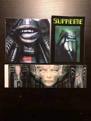 Supreme H.R Giger Sticker Set of 3 Rare New Box Logo | eBay