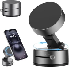 Vacuum Magnetic Phone Holder Adjustable Suction Cup Universal Hands-Free Use