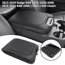 Fits 2019-2025 Ram 2500 3500 1500 Classic Center Console Lid Armrest Cover Black