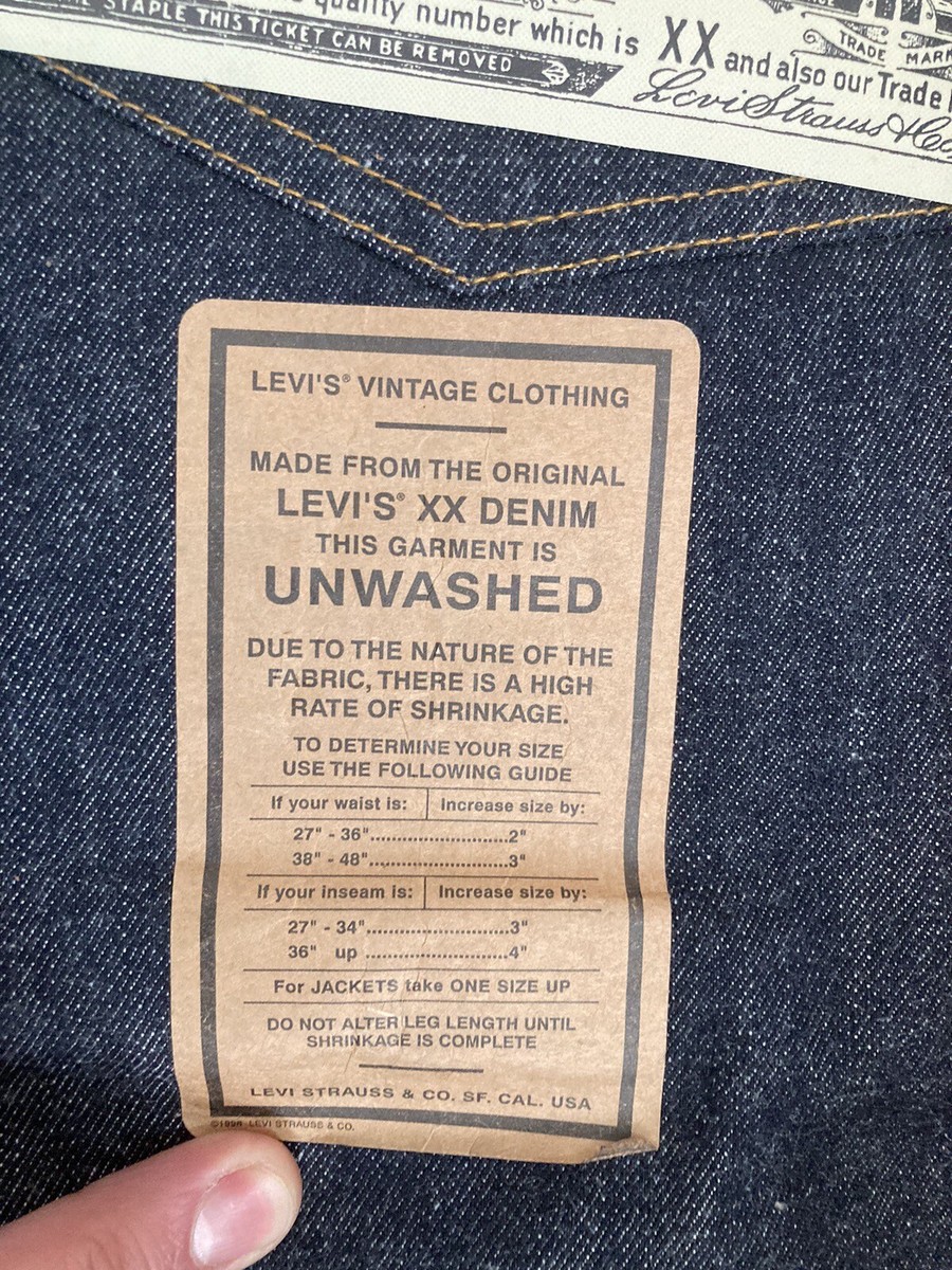 Vintage LEVIS 201 XX / 501 W30 L38 Selvedge 1937 90s LVC 555 Big E