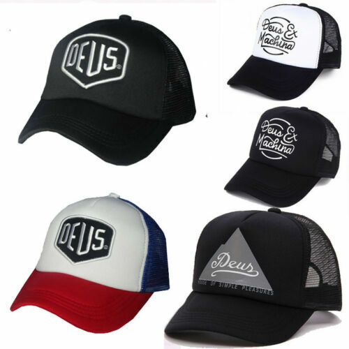 Gorra de béisbol de malla bordada Deus para hombre verano sol camionero gorra de papá