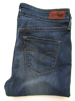 Levi's Demi curve boot women's jeans W30 L30 mid blue stretch denim LEVD393