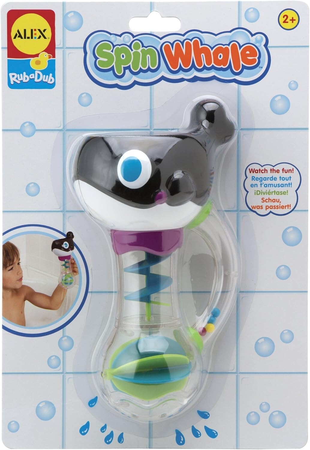 Rub A Dub Spin Whale Bath Toy,  2+